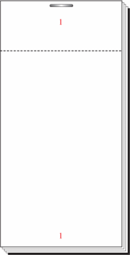 PAD12 Single Part Waiter Pad (2.5&rdquo;x5&rdquo;/4&rdquo;Tear out)