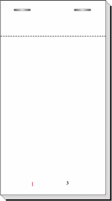 PAD15 2 Part End Fold - Carbon Duplicate- 3" x 5.5" (4.5" Tearout)