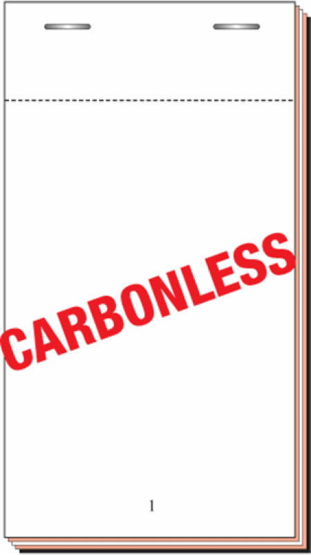 PAD20 3&rdquo; x 5.5&rdquo; (4.5&rdquo; Tear out) 2 ply Carbonless in duplicate