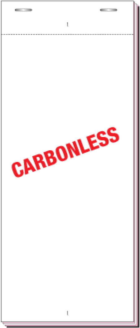 PAD230Q 3&frac34;&rdquo; x 9&rdquo; (8&rdquo; tear out) Carbonless NCR in Quadruplicate